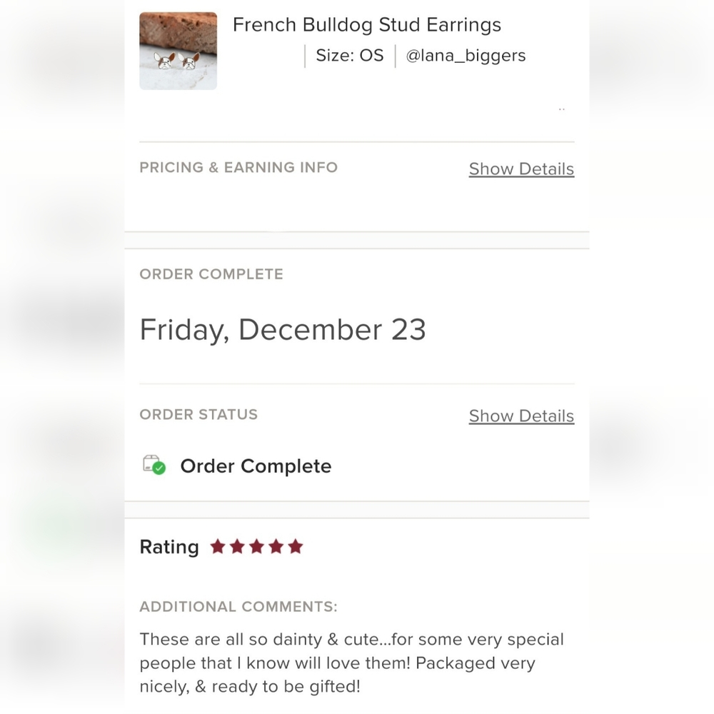 French Bulldog Stud Earrings - Only 2 left - Picture 10 of 11